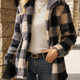 Fleece Jacket with Zip Front and Drawstring Waist