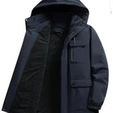 Fleece Hooded Jacket with Cargo Pockets
