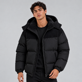 Oversized Hooded Puffer Jacket with Zip Front