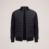 Men's Jacket with Quilted Padded Front and Full Zipper for Winter