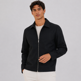 Tailored Fit Jacket with Zip Front and Collar