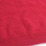 Round Neck Sweater with Striped Sleeves and Ribbed Cuff