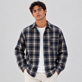 Plaid Button-Front Shirt with Chest Pocket