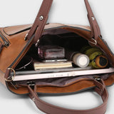Tote Bag with Front Zip Pockets and Crossbody Strap