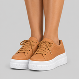 Platform Lace-Up Sneakers with Chunky Sole