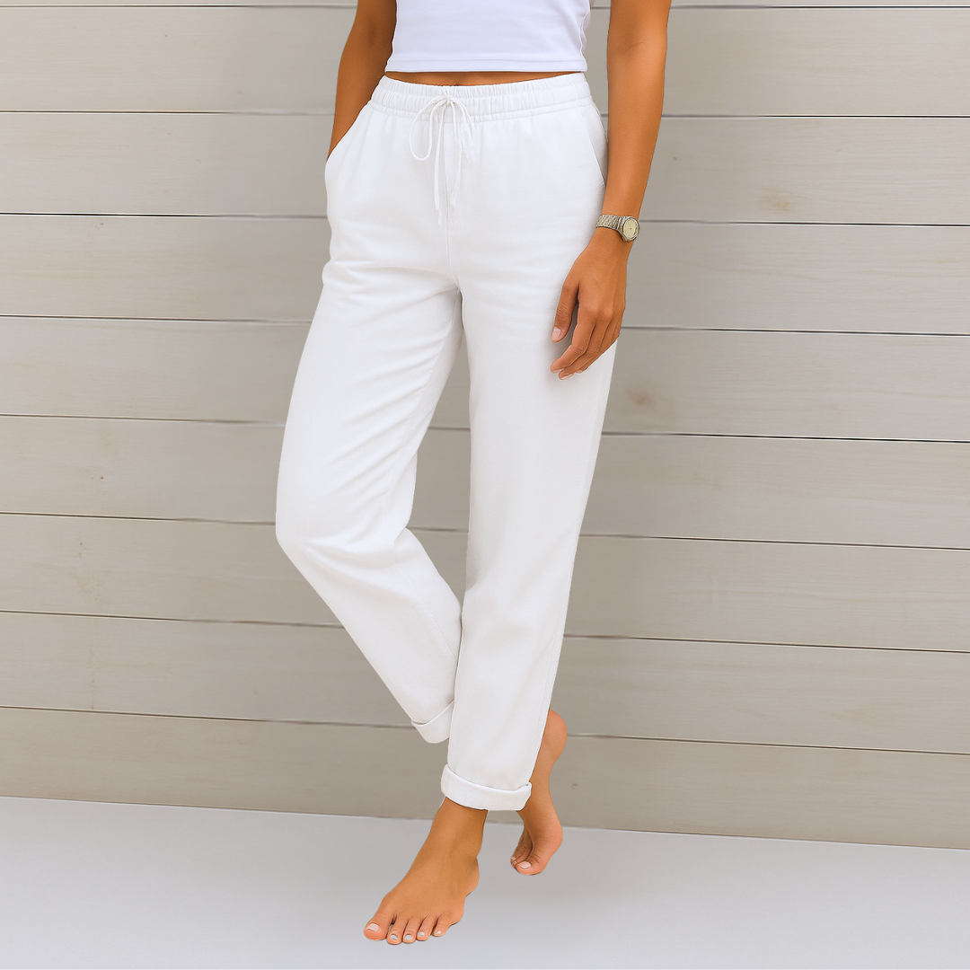 Louise | Linen Drawstring Pants Women Summer Relaxed Casual