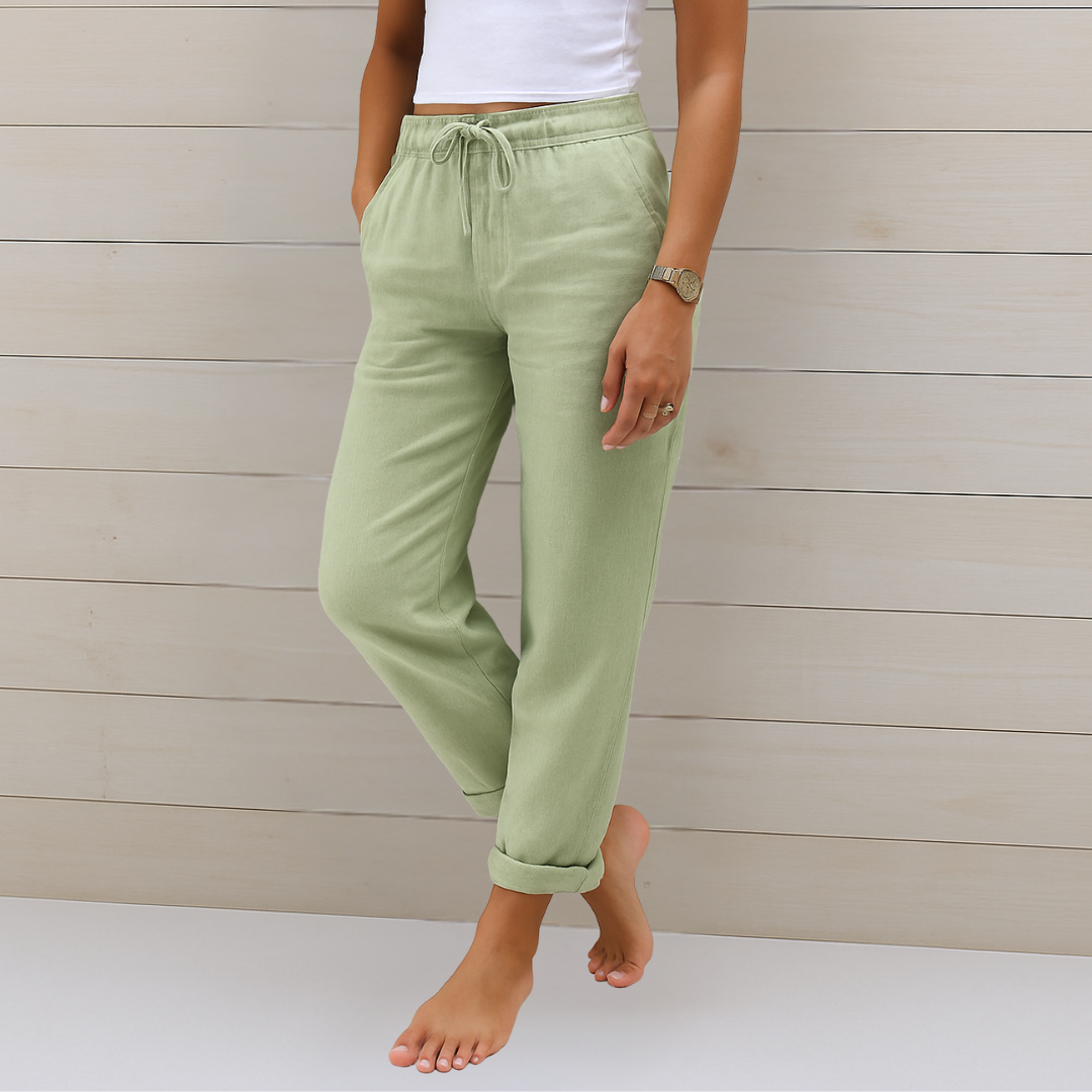 Louise | Linen Drawstring Pants Women Summer Relaxed Casual