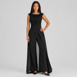 Sequin Maxi Jumpsuit with Overskirt