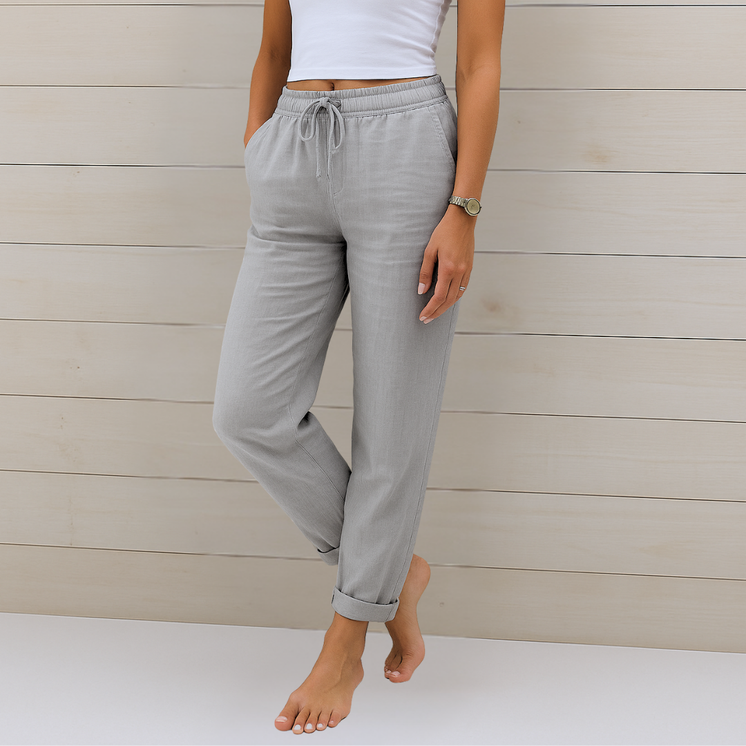 Louise | Linen Drawstring Pants Women Summer Relaxed Casual