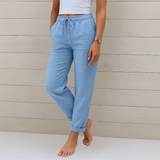 Louise | Linen Drawstring Pants Women Summer Relaxed Casual