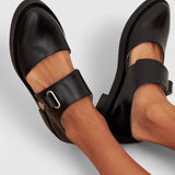 Valyra | Open Strap Loafers Women Slip-On Buckle Comfort Flats