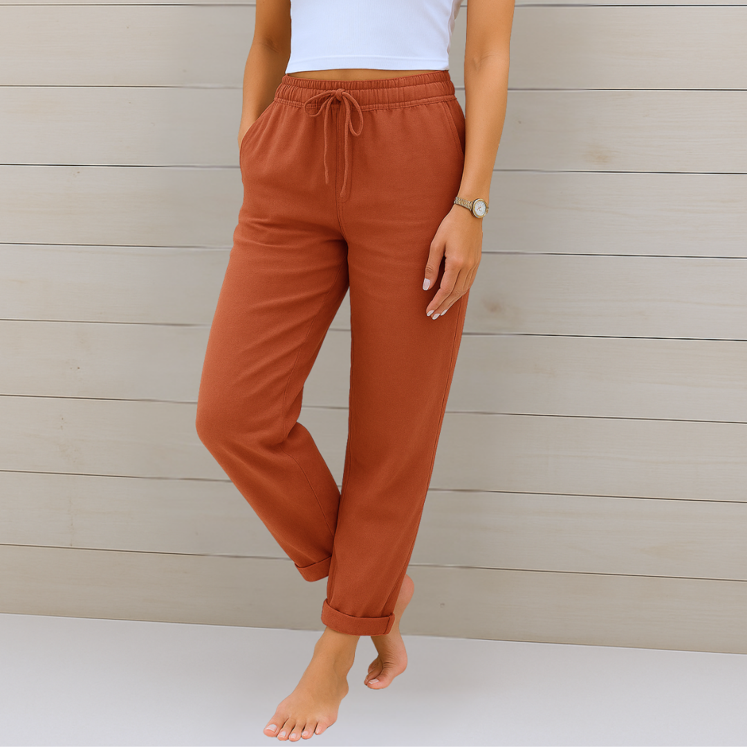 Louise | Linen Drawstring Pants Women Summer Relaxed Casual