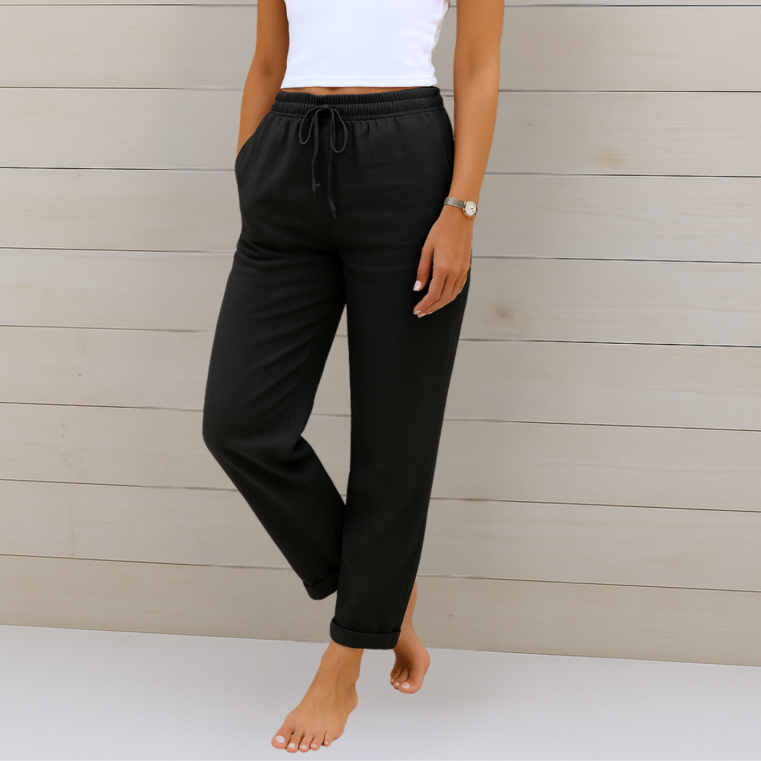 Louise | Linen Drawstring Pants Women Summer Relaxed Casual