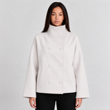 Stand Collar Cropped Trench Coat