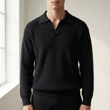 Collar V-Neck Knit Sweater Men
