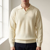 Collar V-Neck Knit Sweater Men