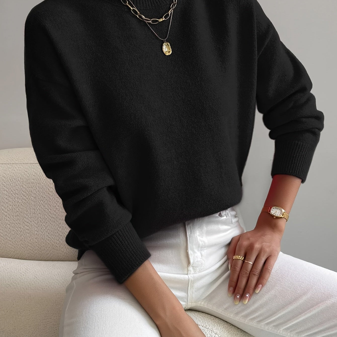 Women's Turtleneck Knit Sweater