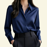 Long-Sleeve Collared Button-Up Shirt