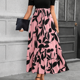 Floral Print A-Line Maxi Dress with Tie Waist and Puff Sleeves