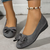 Bow Detail Ballet Flats with Round Toe
