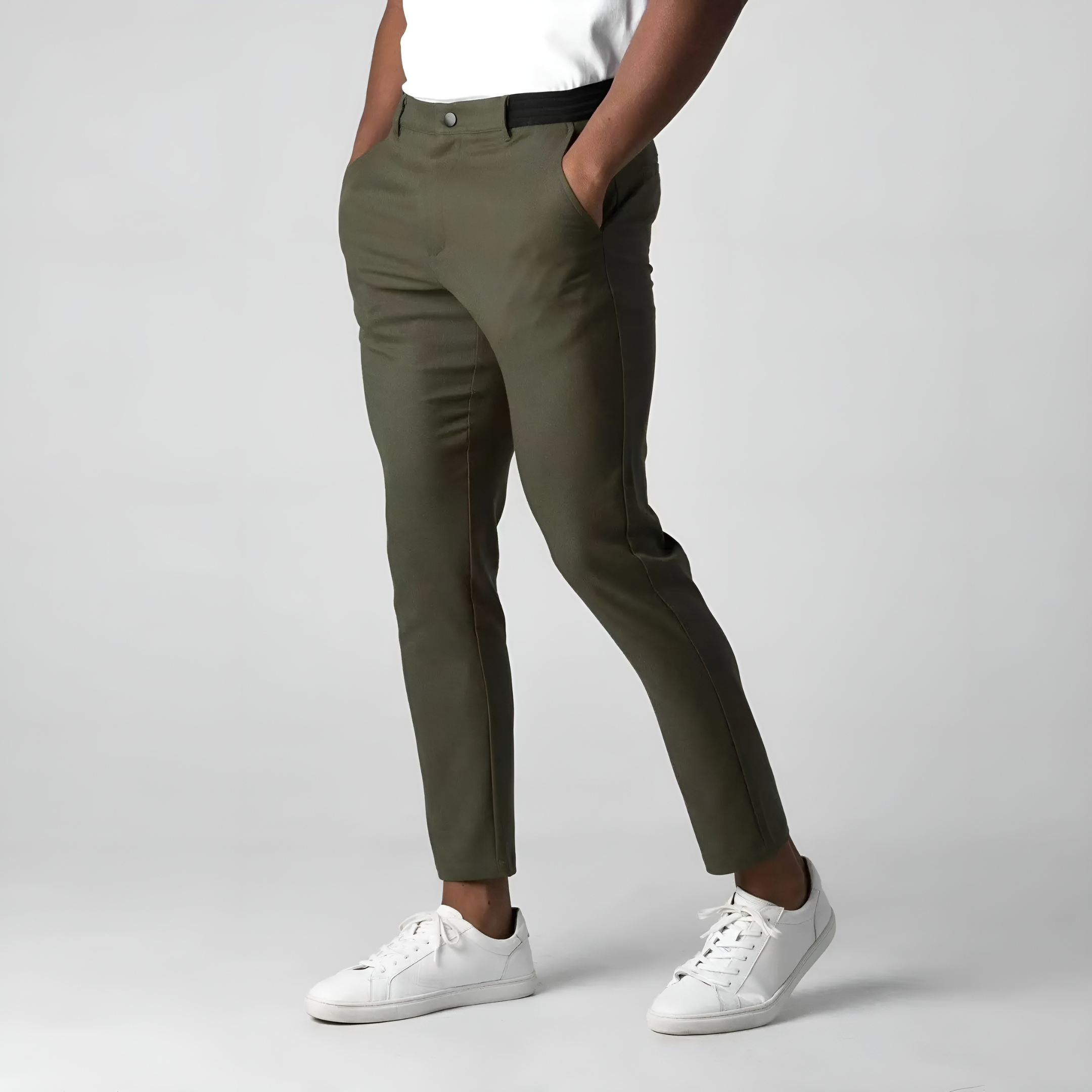 Men's Slim-Fit Trousers with Stretch