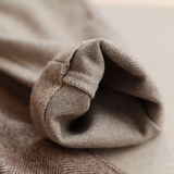 High-Waisted Straight-Leg Herringbone Trousers