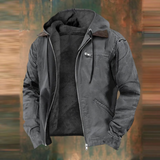 Fleece Jacket with Hood and Zip-Front Closure