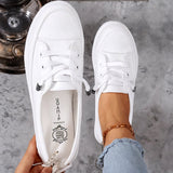 Low-Top Lace-Up Sneakers with Platform Sole