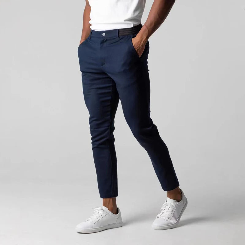 Men's Slim-Fit Trousers with Stretch