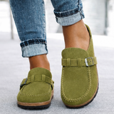 Buckle Strap Slip-On Mule Loafers