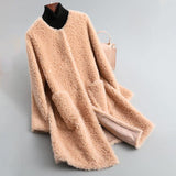 Teddy Fleece Jacket with Open Front and Side Pockets