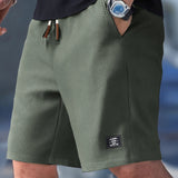 Men's Waffle Knit Drawstring Shorts