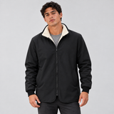 Fleece Lined Jacket with Zip Front and Side Pockets