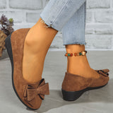 Bow Detail Ballet Flats with Round Toe