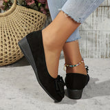 Bow Detail Ballet Flats with Round Toe
