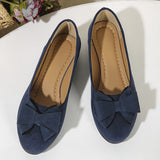 Bow Detail Ballet Flats with Round Toe