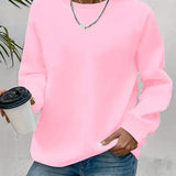 Women's Round Neck Sweater with Long Sleeves for Everyday Wear