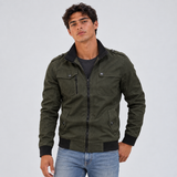Cargo Jacket with Zip Front and Flap Pockets