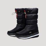 Quilted Mid-Calf Boots with Side Zip and Drawstring