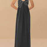 Sweetheart Neck Maxi Dress with Fish Print and Spaghetti Strap