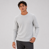 Long Sleeve Cable Knit Sweater with Crew Neck