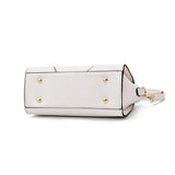 Stitched Top Handle Bag with Shoulder Strap