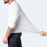 Men's Point Collar Button-Front Shirt with Stretch