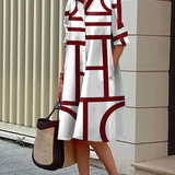 Collared Button-Front Midi Shirt Dress with Side Pockets