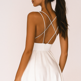 Sweetheart Midi Dress with Flared Skirt and Spaghetti Straps