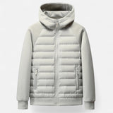 Quilted Puffer Jacket with Hood and Zip Front