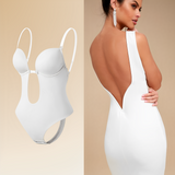 Backless Shapewear Bodysuit with Clear Straps