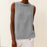 Virelle | Elegant Sleeveless Minimal Blouse Women Summer Top