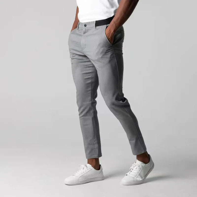 Men's Slim-Fit Trousers with Stretch