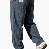 Corduroy Wide-Leg Pants with Patch Pockets